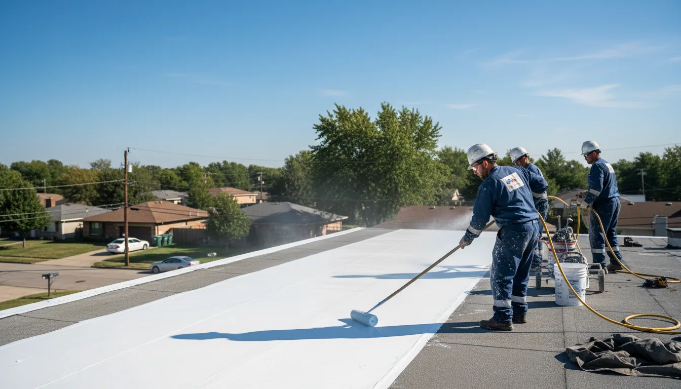 Commercial roof coating in Muldrow, OK near me